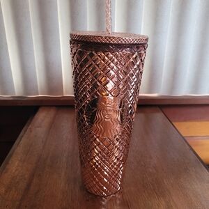 Starbucks Metallic Pinkish Copper Tumbler (114)